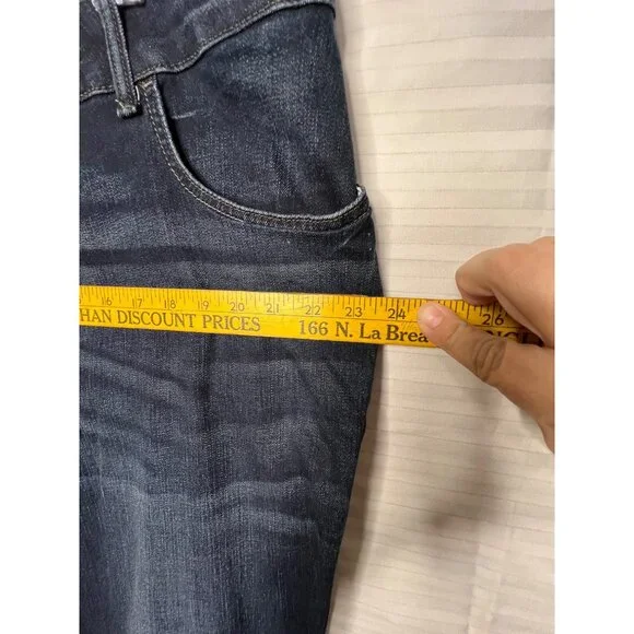 Lee Riders Midrise Bootcut Jeans Womens 22W Dark Wash Stretch Denim Cotton Blend - Picture 14 of 16